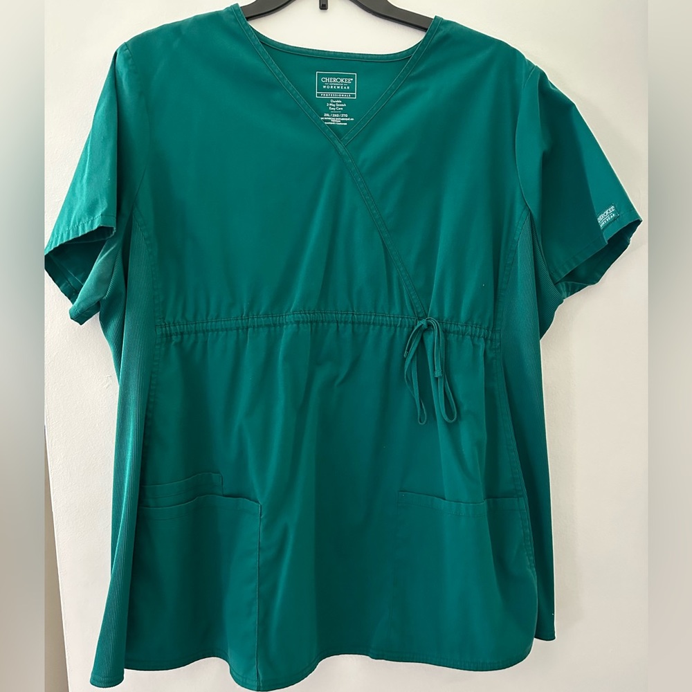Cherokee maternity scrub top